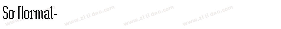 So Normal字体转换